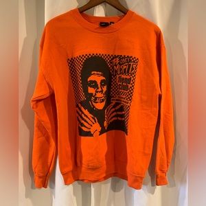 Obey x Misfits Fiend Club Sweatshirt M Andre the Giant‎ Orange Pullover Crewneck